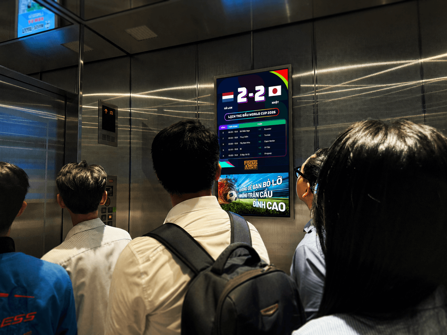 Focus Media Việt Nam thí điểm cập nhật tỉ số World Cup qua công nghệ truyền dữ liệu từ xa
