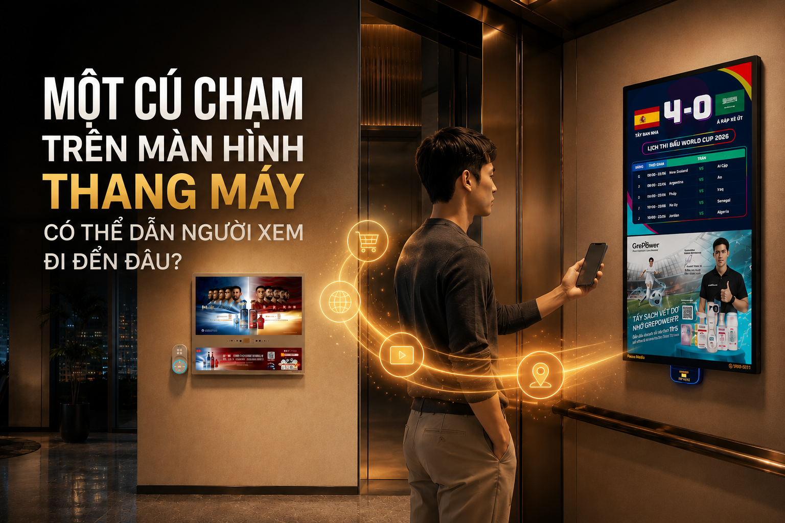 Một Lượt Chạm Trên Màn Hình Thang Máy Có Thể Dẫn Người Dùng Đi Xa Đến Đâu?