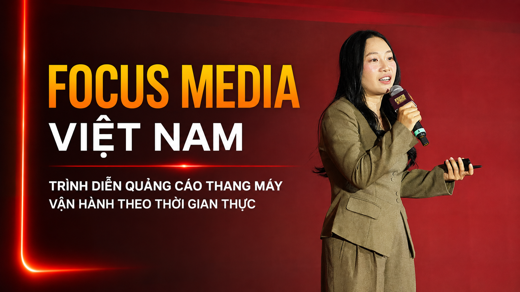 FOCUS MEDIA VIỆT NAM TRÌNH DIỄN QUẢNG CÁO THANG MÁY VẬN HÀNH THEO THỜI GIAN THỰC
