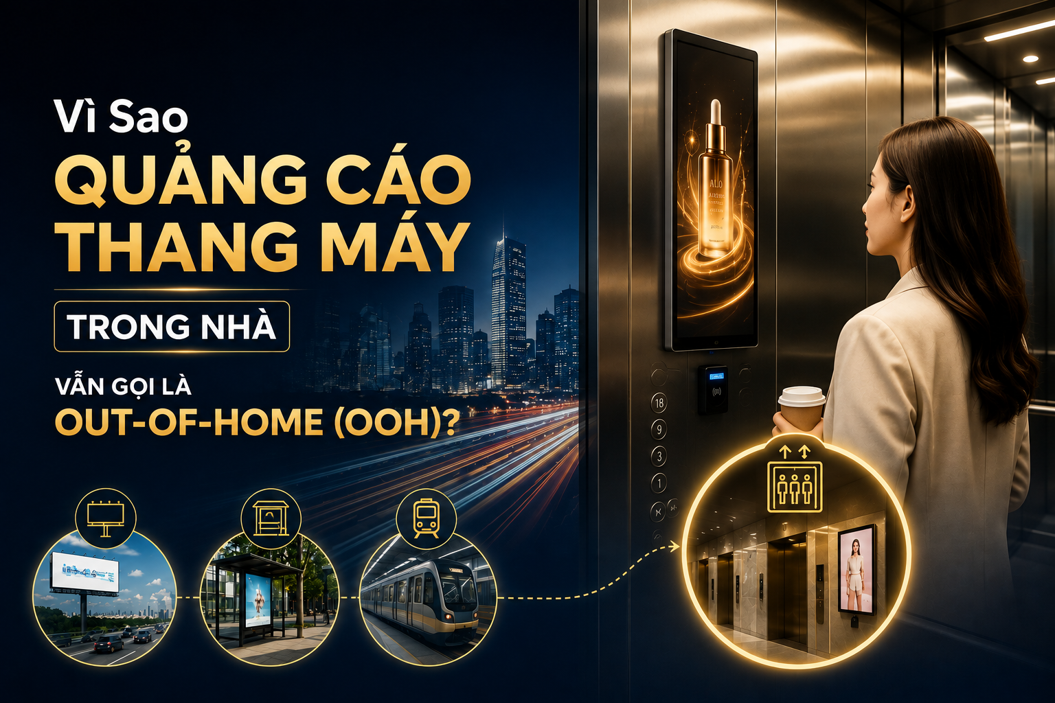 Vì Sao Quảng Cáo Thang Máy Trong Nhà Vẫn Gọi Là Out-of-Home (OOH)?